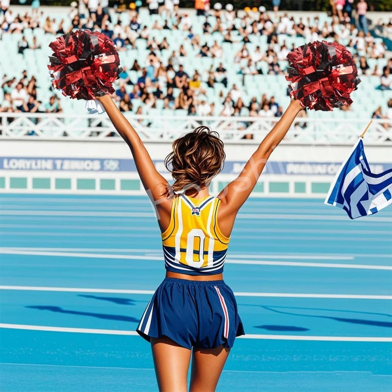 Hooshing 4PCS Pom Poms Cheerleading with Finger-Friendly Handle for Cheering Squad & Dance Team - Image 5